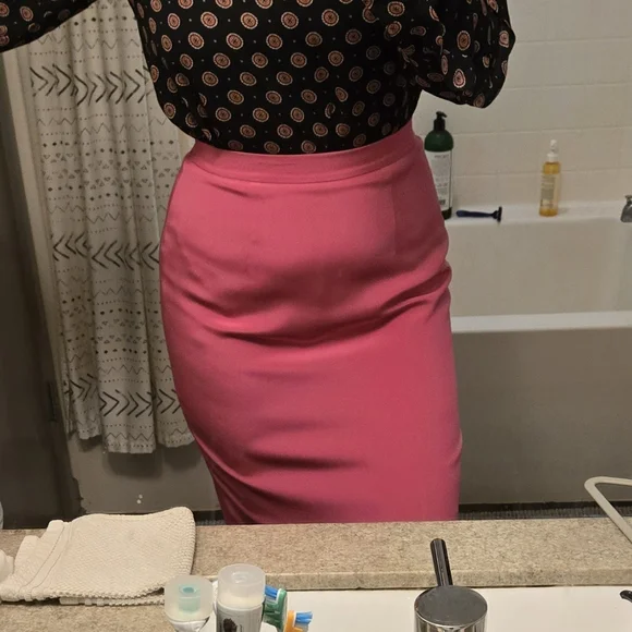 Pink Maxi Pencil Skirt - Picture 5 of 10